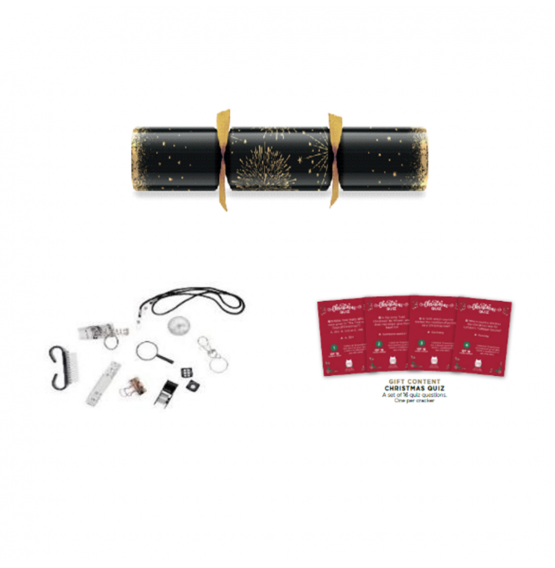 12" Sparkly Black Duni Foil Christmas Crackers 